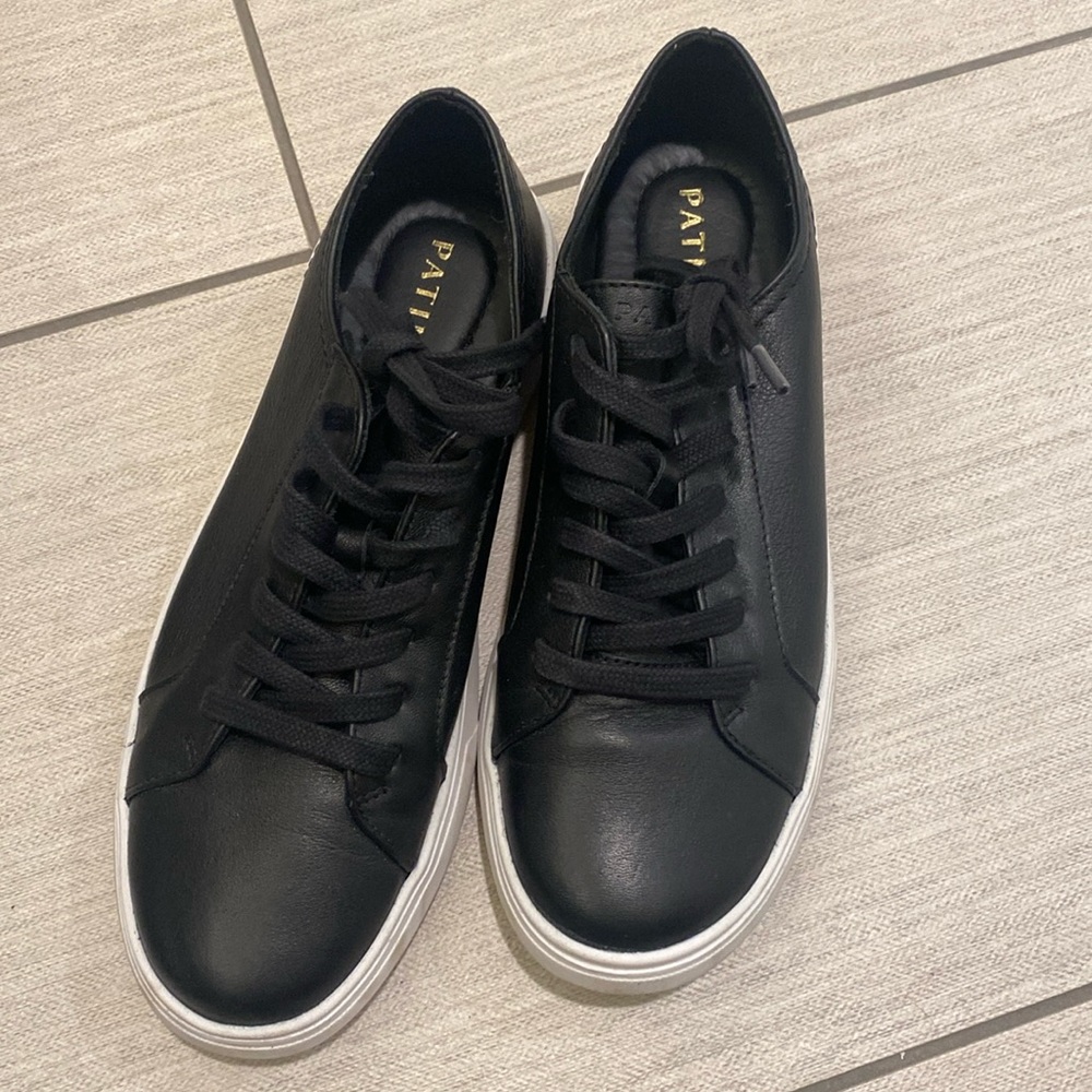 Portland Leather Goods Patina Low Top Street Sneaker in Black